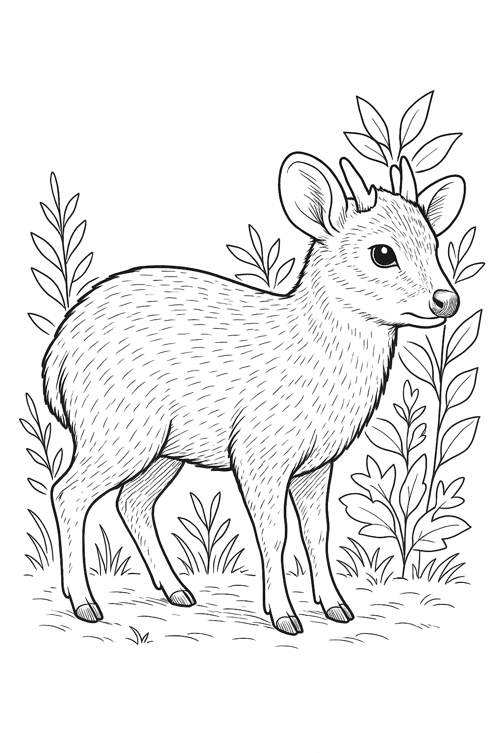 Pudu para colorear