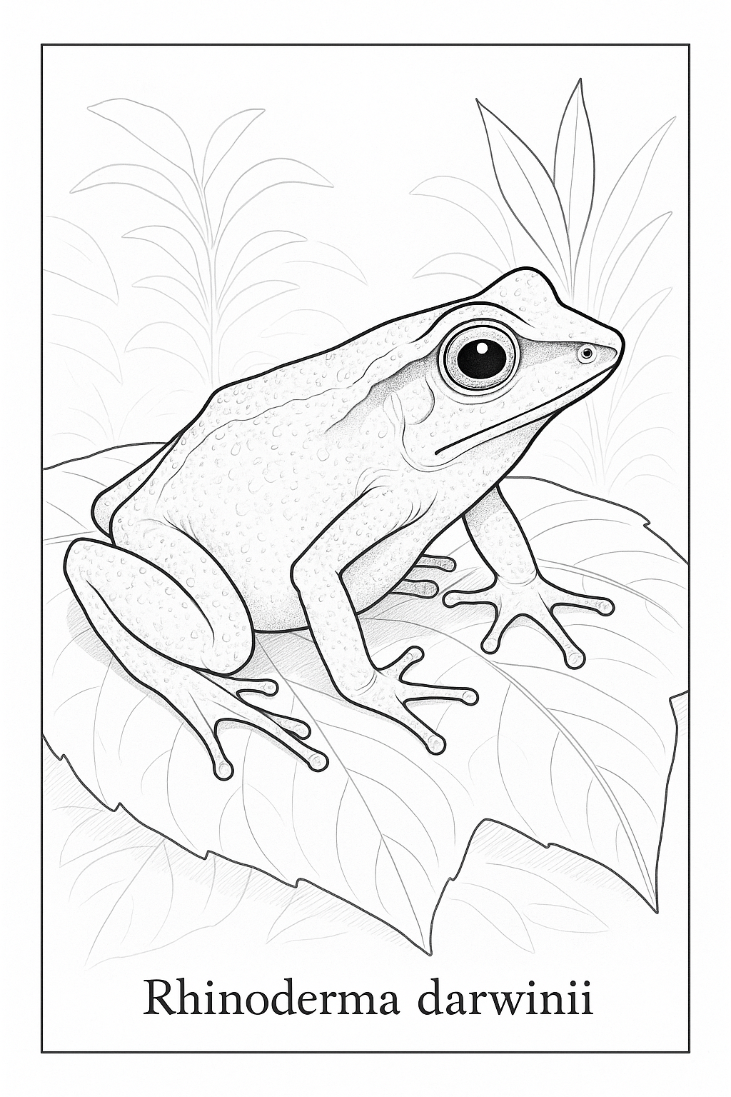 Ranita de Darwin para colorear